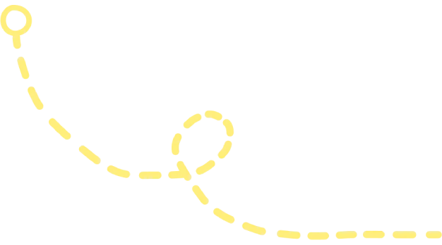 Dotted travel path illustration
